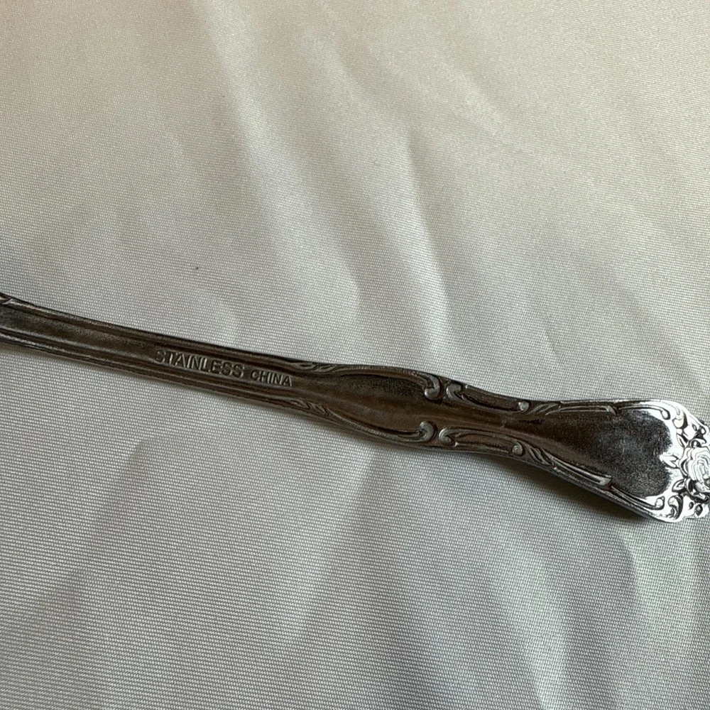 Unknown Stainless Flatware Forks Spoons Knives China Floral Set‎ of 10